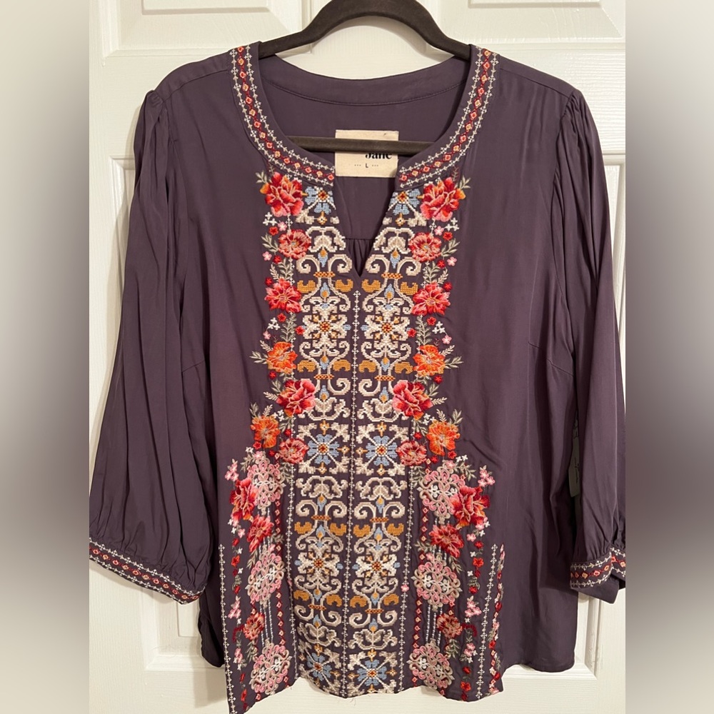 Beautiful embroidered blouse from Savanna Jane.